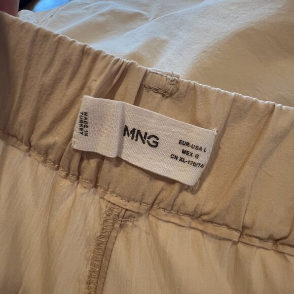 Mango Khaki Lightweight Wide Leg Trousers Size - Picture 9 of 11